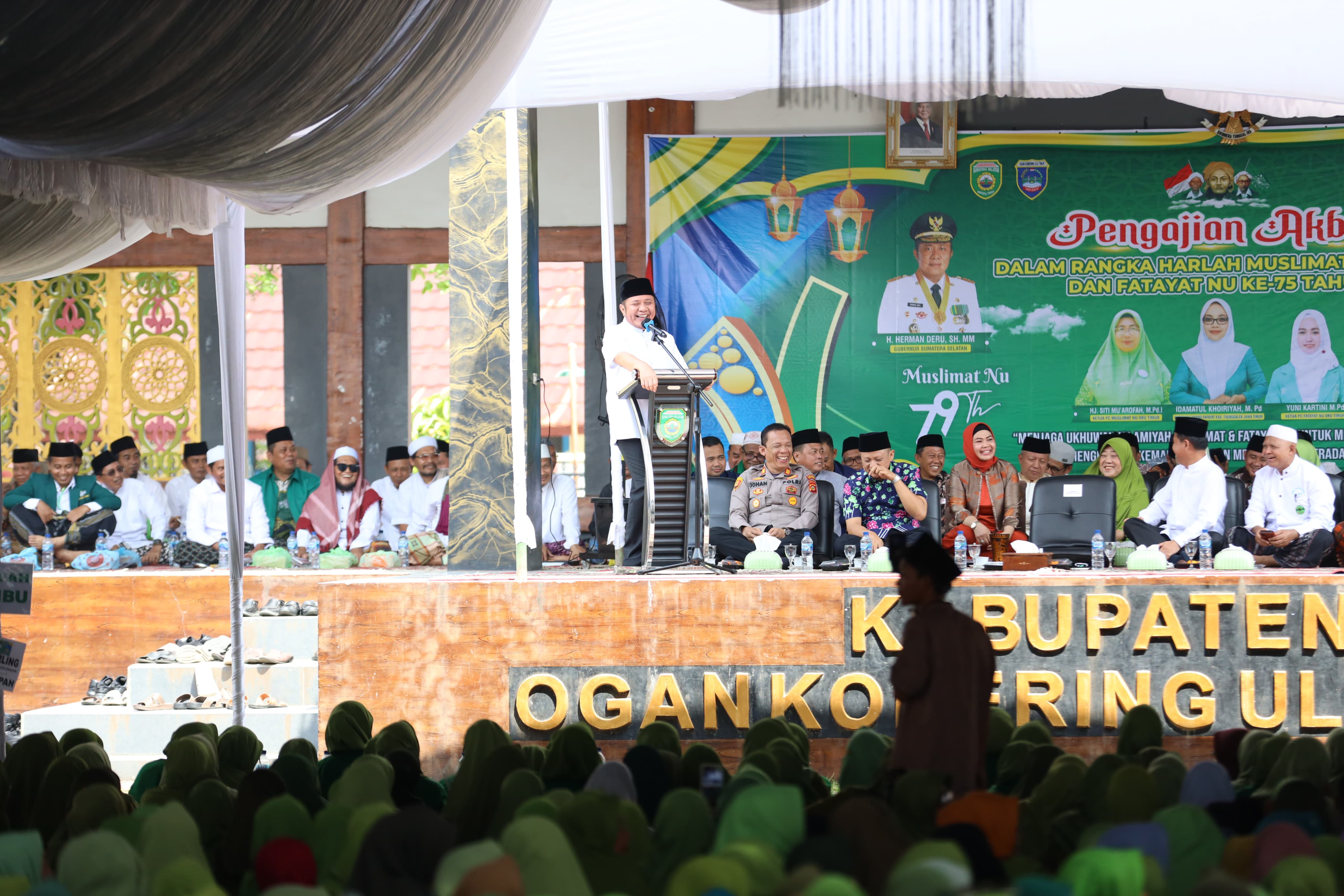 Peringatan Harlah Muslimat dan Fatayat NU, Gubernur Deru Titip Pesan Syukur dan Sabar