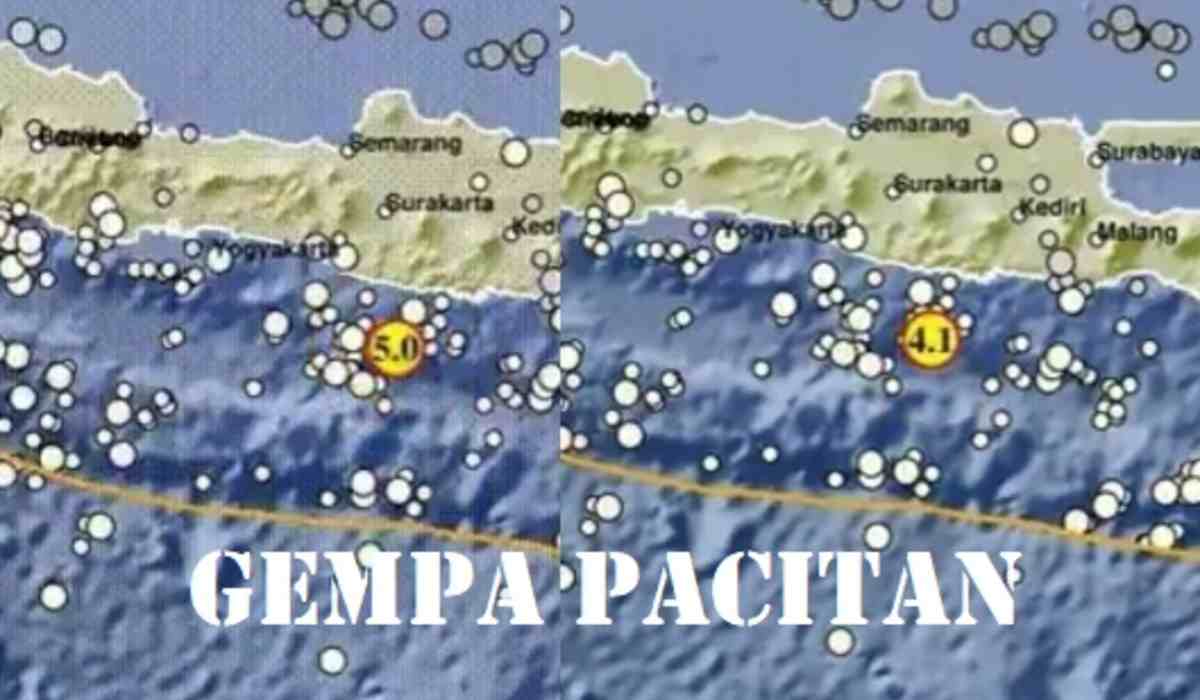  2 Kali Gempa Guncang Pacitan, Jatim, Dirasakan hingga Yogyakarta dan Malang