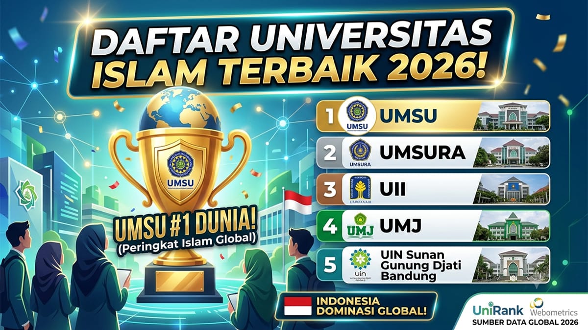 Intip Daftar 10 Universitas Islam Terbaik Dunia dan 11 PTKIN Unggulan Versi Webometrics