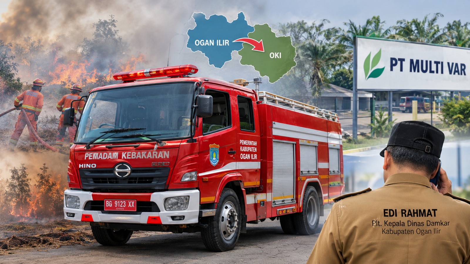 Ogan Ilir Dikepung Asap, Mobil Damkar Malah Dipinjamkan ke Perusahaan di OKI, Kok Bisa?
