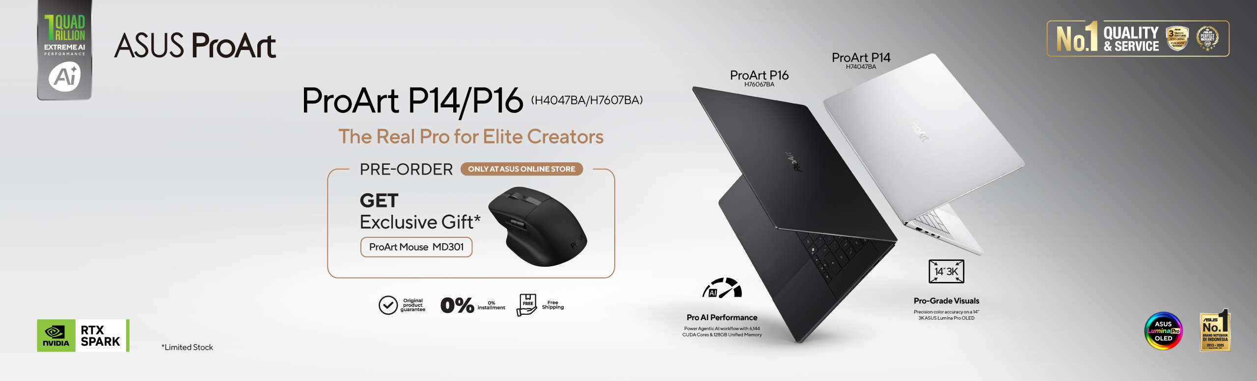 ASUS ProArt P14 dan P16 Terbaru Resmi Pre-Order, Beli Sekarang Gratis ProArt Mouse MD301!