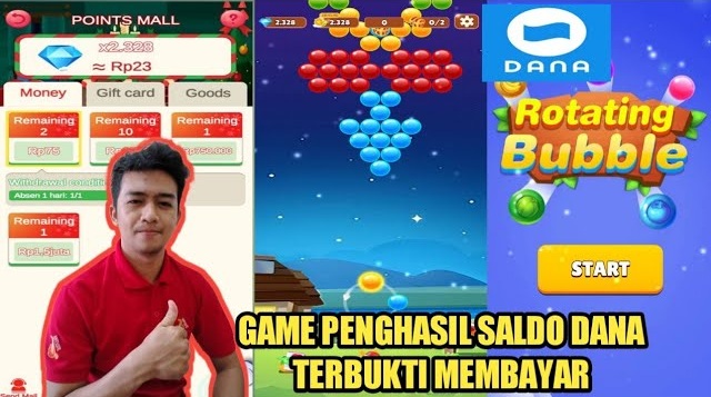 Gak Perlu Deposit! Aplikasi Game Bubble Spinner Hasilkan Saldo DANA Gratis Ratusan Ribu, Ini Cara Selengkapnya