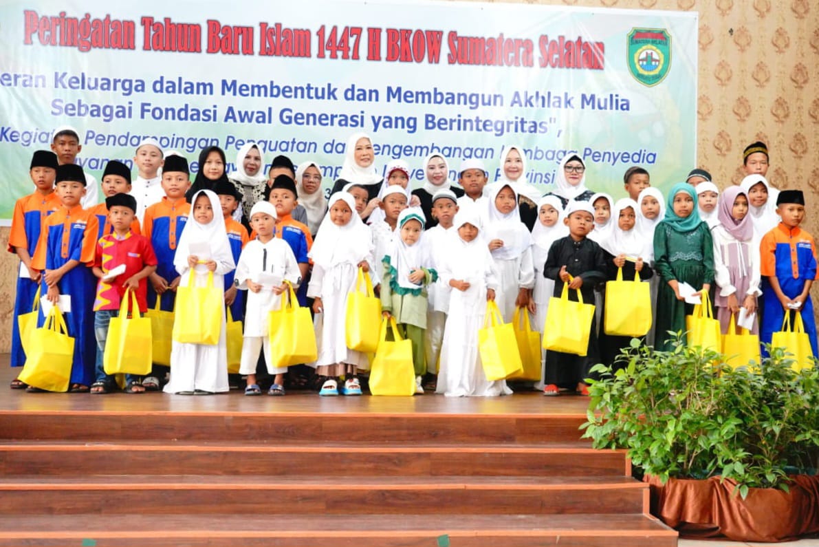 BKOW Sumsel Peringati 1 Muharram dengan Santunan dan Tausiyah Bersama Anak Yatim