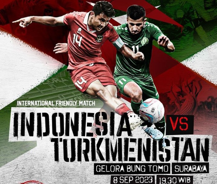 Jadwal Siaran Langsung Timnas Indonesia vs Turkmenistan Hari Ini, Jumat 8 September 2023, Live RCTI! 
