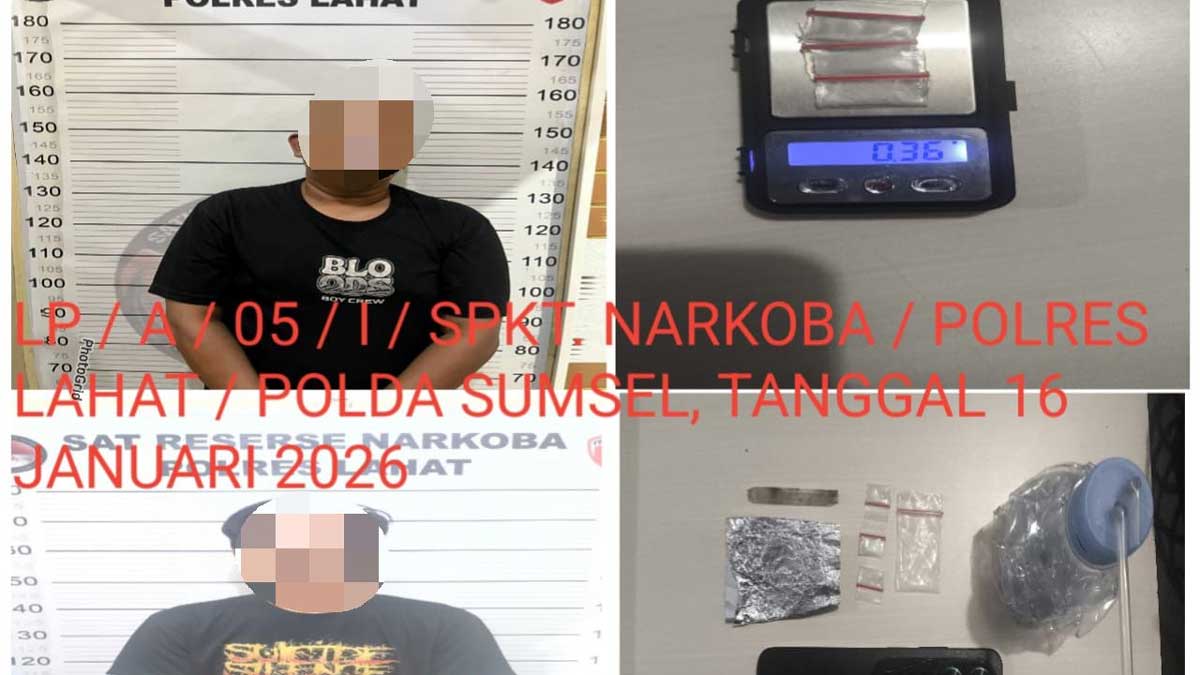 Lacak Transaksi Melalui Gadget: Satresnarkoba Polres Lahat Ringkus Pengedar di Srinanti