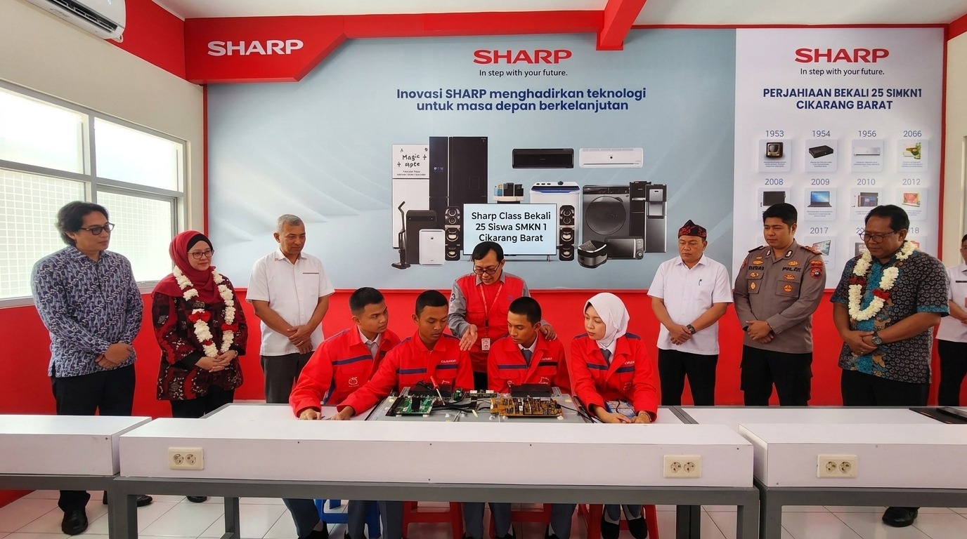 Sharp Indonesia Guncang SMKN 1 Cikarang Barat, Cetak 25 Teknisi Dewa Siap Taklukkan Industri Dunia!