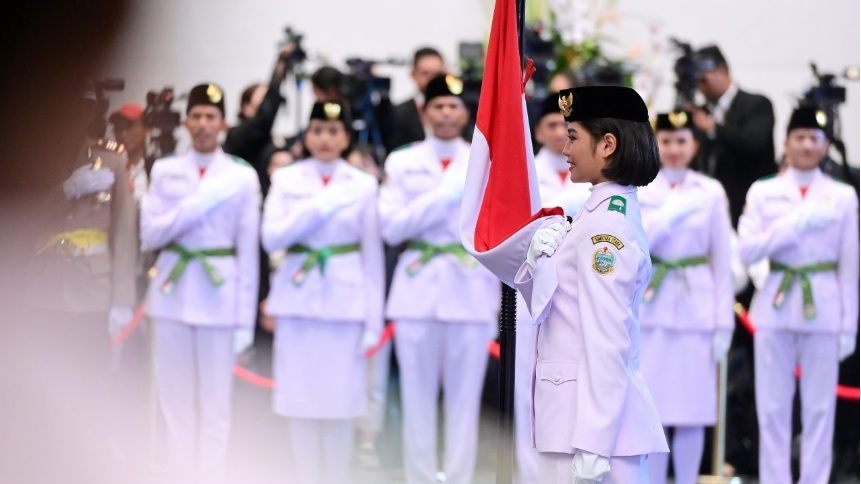 ﻿76 Pelajar Resmi Dikukuhkan Presiden Jadi Anggota Paskibraka Tahun 2024 di IKN, Wakil Sumsel Ada 2 Orang 