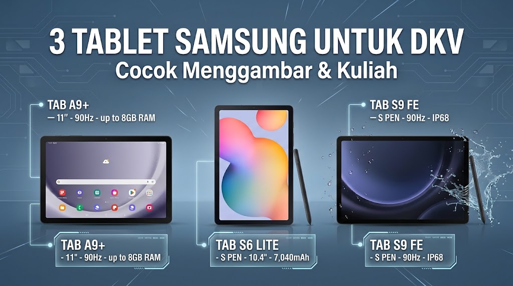 3 Pilihan Tablet Samsung Terbaik Paling Cocok untuk Kuliah Mahasiswa DKV