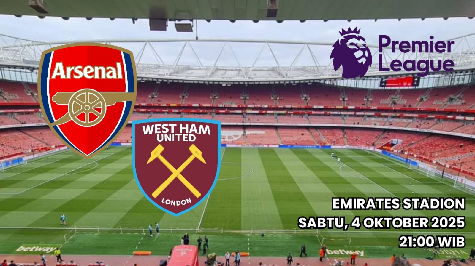 Premier League: Arsenal vs West Ham United - Prediksi, Preview dan susunan pemain