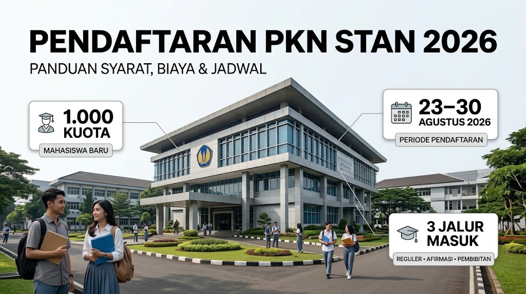 PKN STAN 2026 Buka 1.000 Kuota, Ini Syarat dan Jadwal Seleksinya