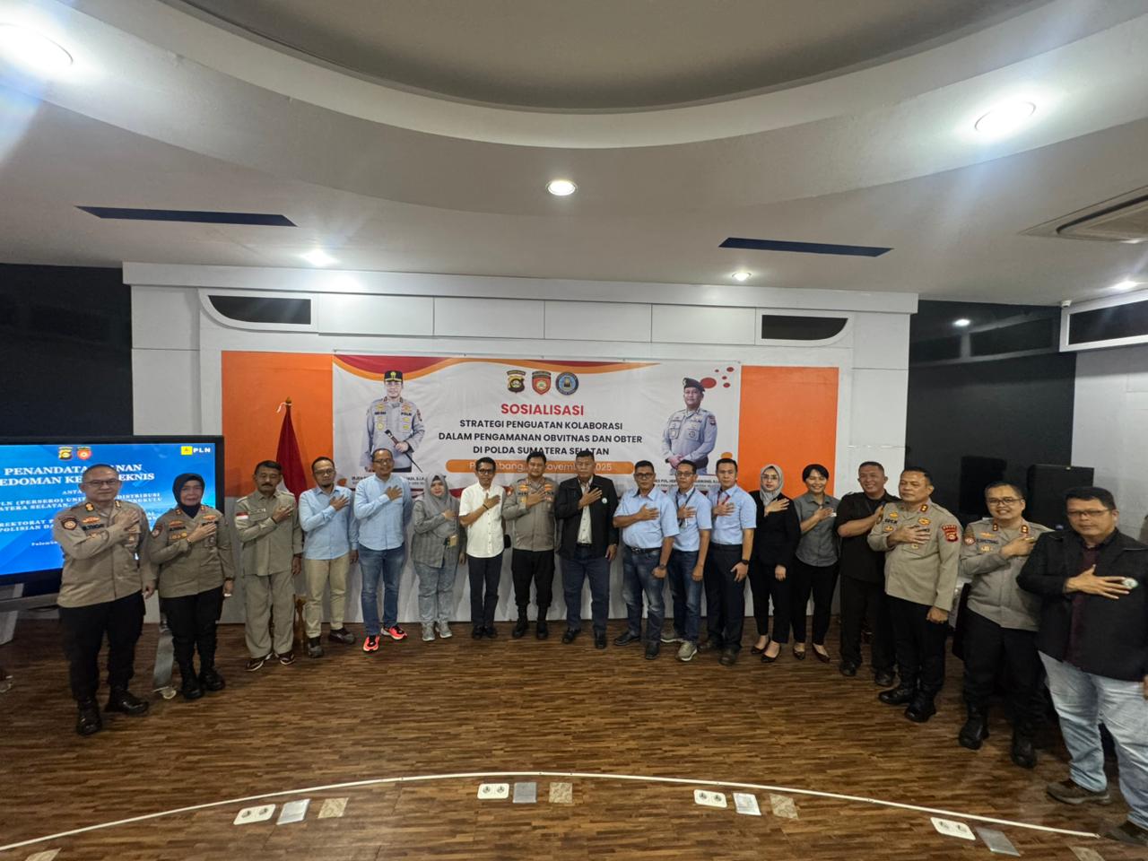 Ditpamobvit Polda Sumsel-PLN UIDS2JB MOU PKT dan Sosialisasi Strategi Pengamanan Obvitnas dan Obter    