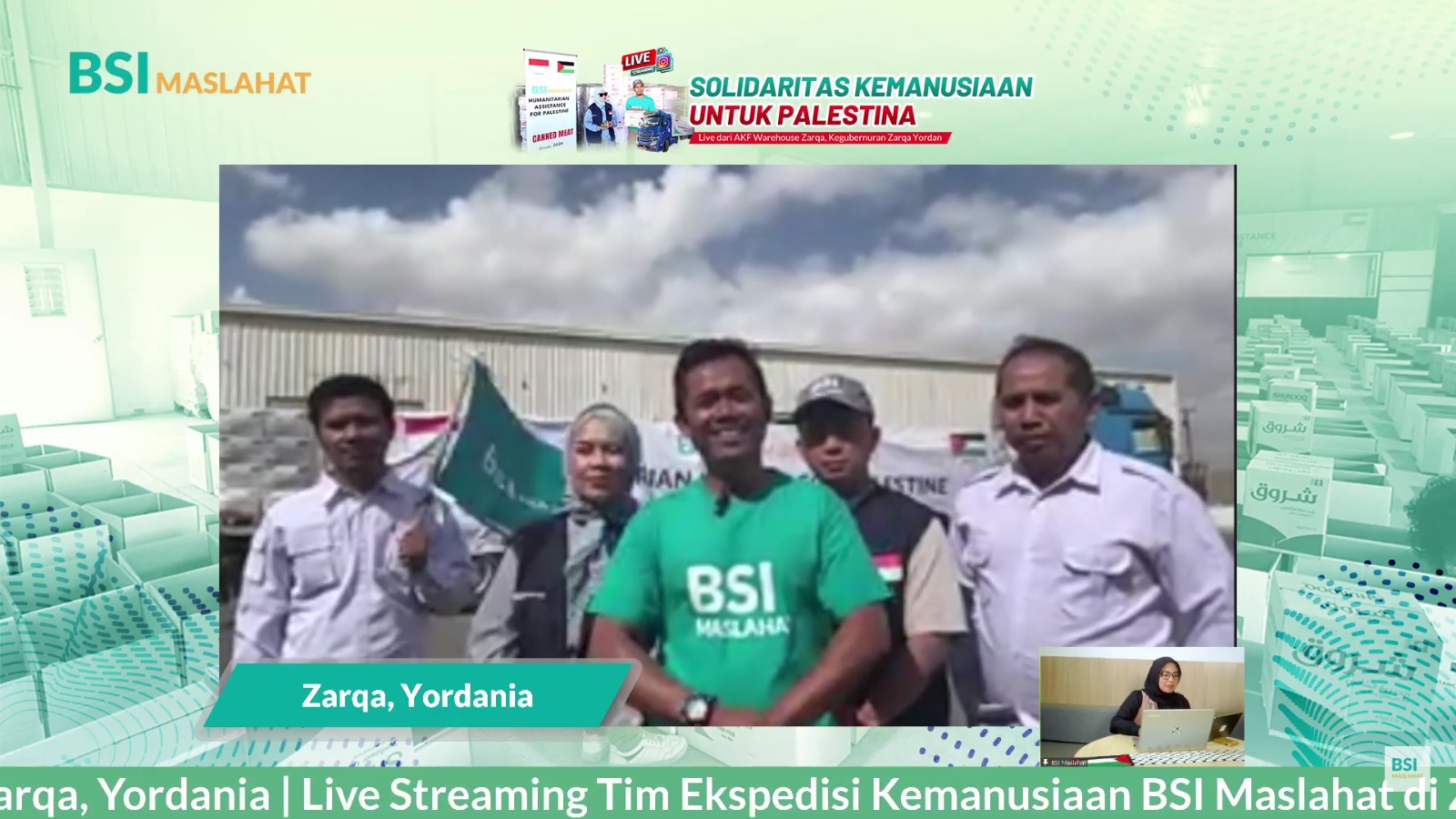 BSI Maslahat Gelar Live Streaming Pelepasan Truk Bantuan Langsung ke Palestina