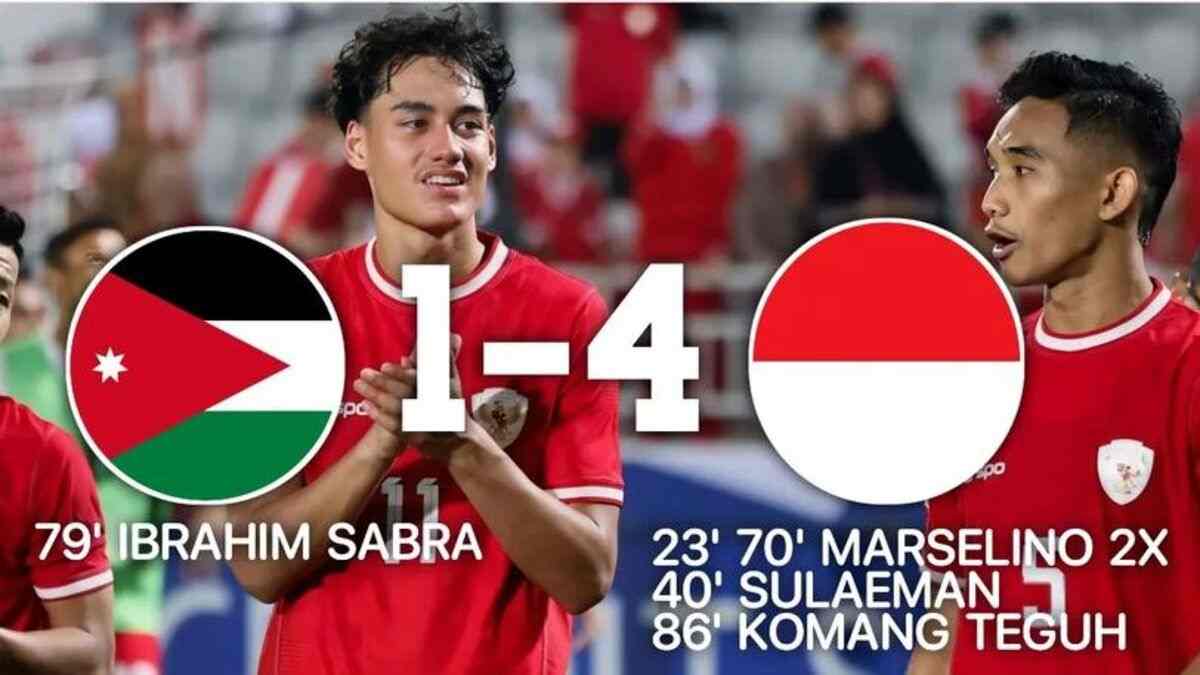 Hasil Akhir Pertandingan Timnas Indonesia U23 vs Yordania U23 Skor 4-1: Garuda Muda Lolos ke Perempat Final