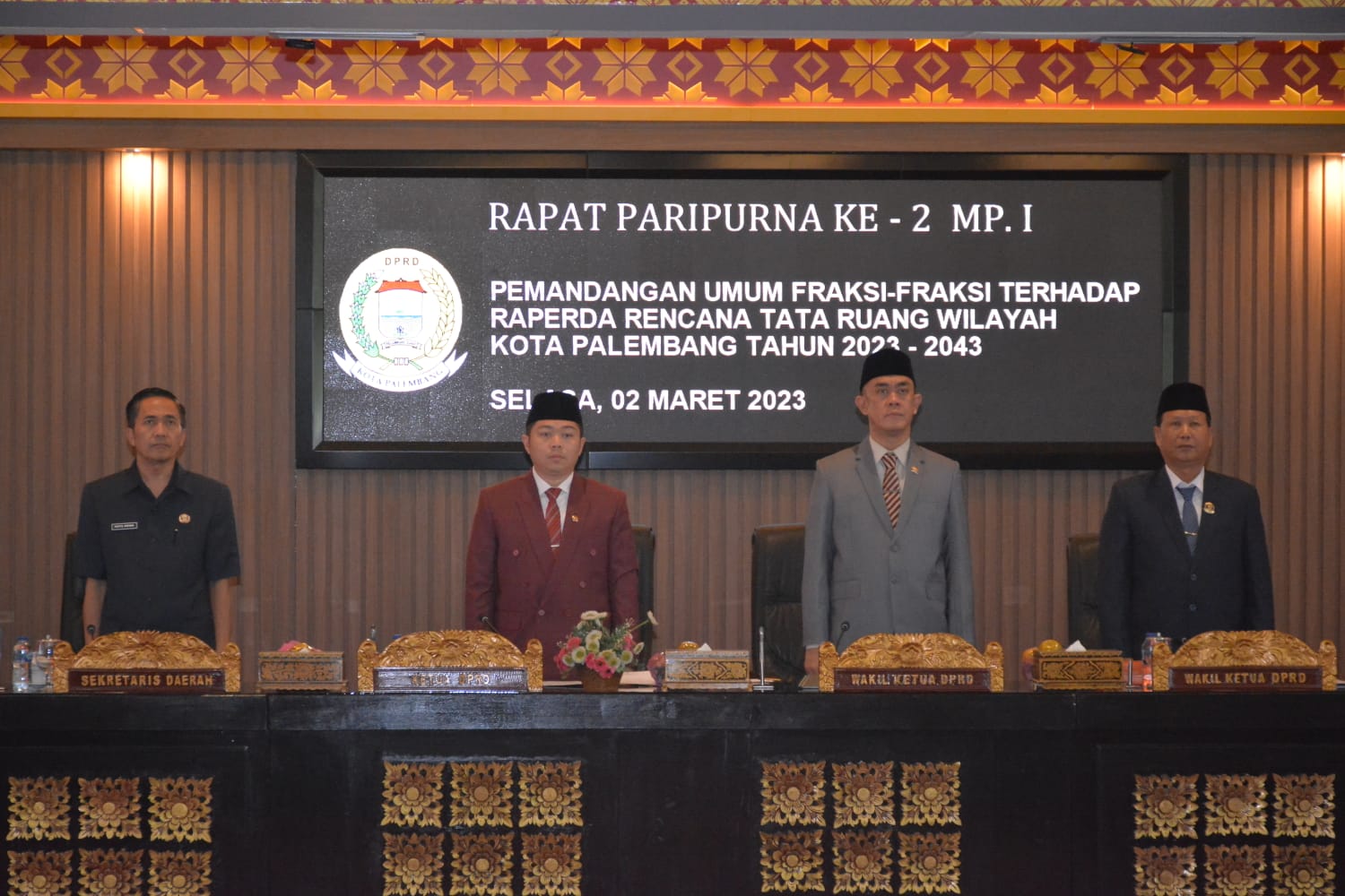 DPRD Palembang Gelar Paripurna Pemandangan Umum Fraksi-fraksi Terhadap Raperda RTRW