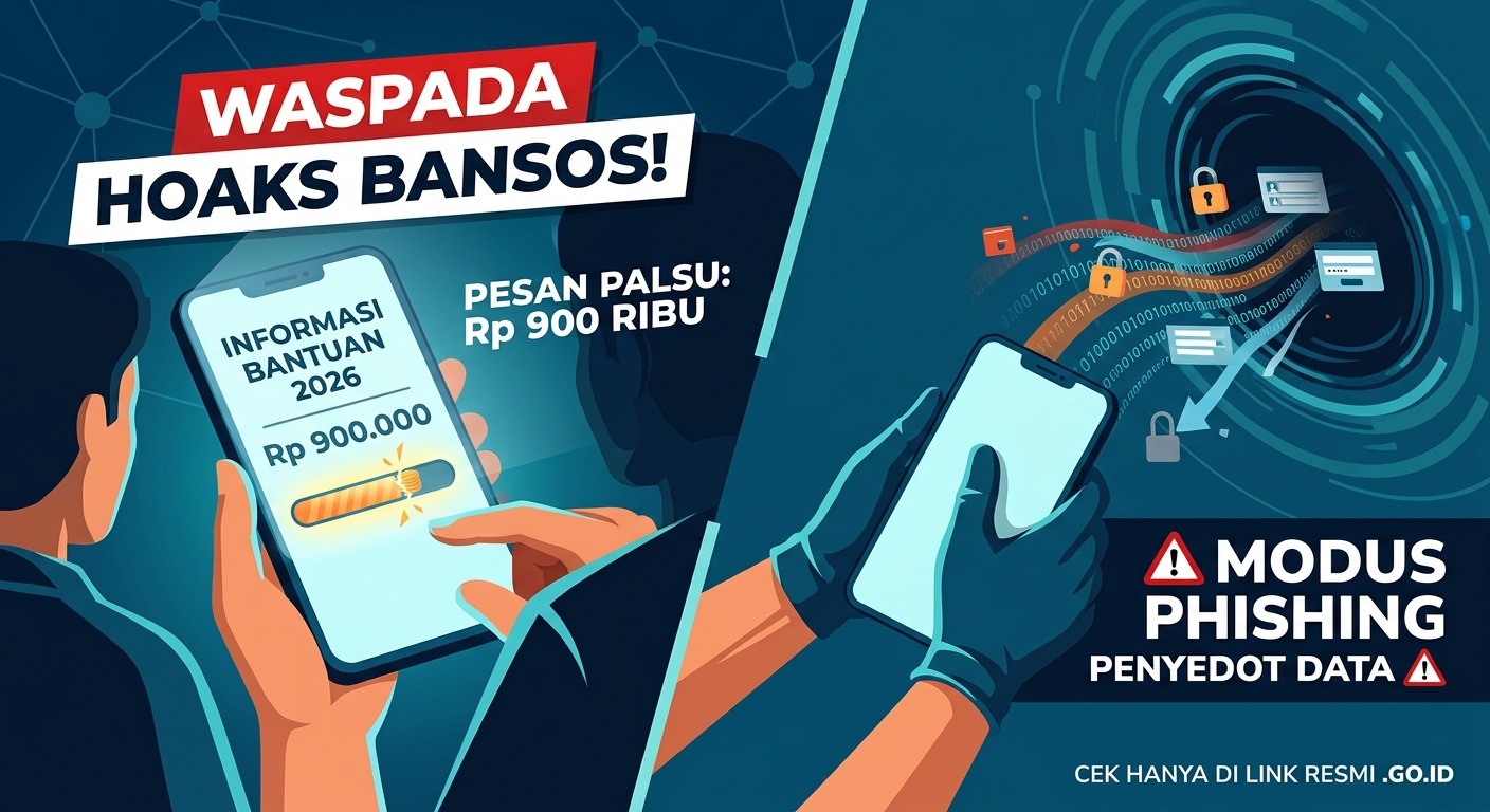 MASIH BEREDAR! Pesan Bansos Rp900 Ribu Cair 2026 Ternyata Hoaks Phishing Penguras Data, Jangan Klik Link Ini!