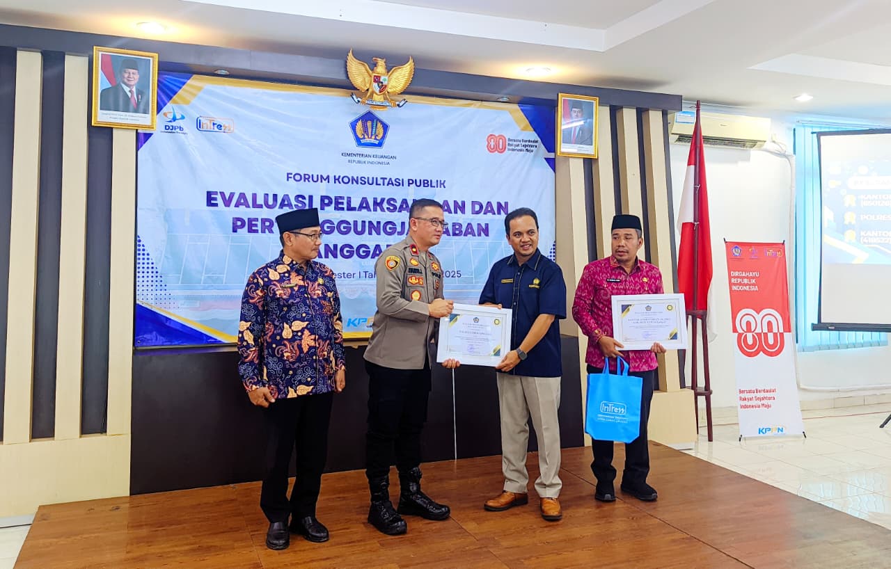 Polres Lubuk Linggau Raih Tiga Penghargaan Dalam Release APBN dan Evaluasi Anggaran Semester I Tahun 2025