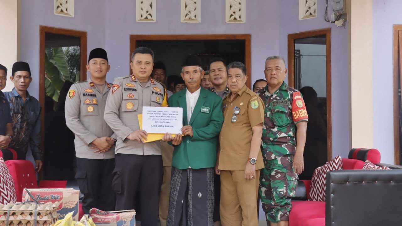 Datangi Batanghari Leko, Kapolres Muba Didampingi Kapolsek Kunjungi Ponpes Maaun Hayat, Ini Ditujuannya