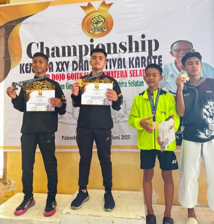 Membanggakan! Siswa SMPN 7 Lubuklinggau Kembali Sabet Medali Emas Karate Tingkat Provinsi