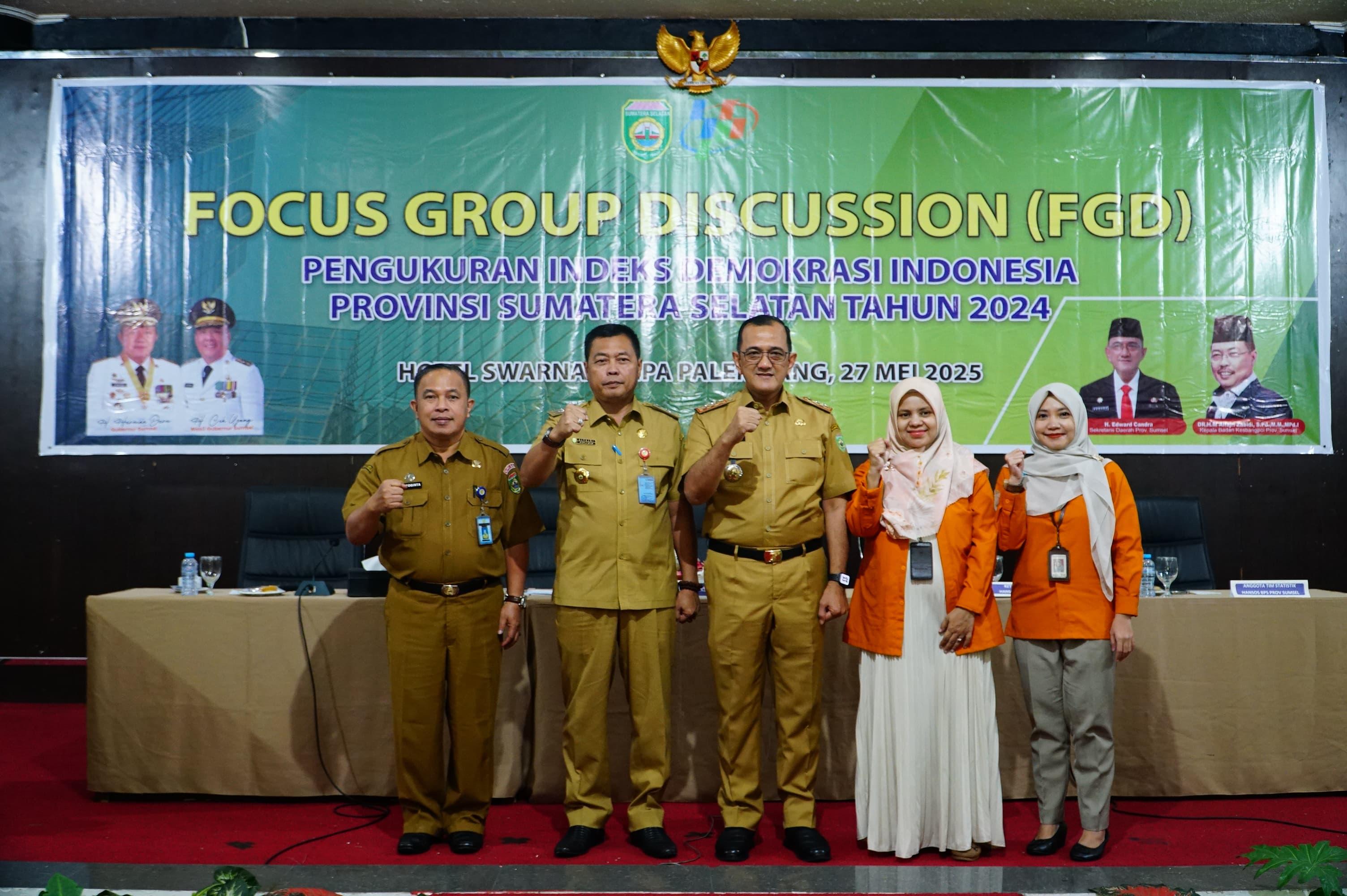 Buka FGD IDI 2024, Sekda Sumsel: Jadikan Indikator Penguatan Demokrasi di Sumatera Selatan