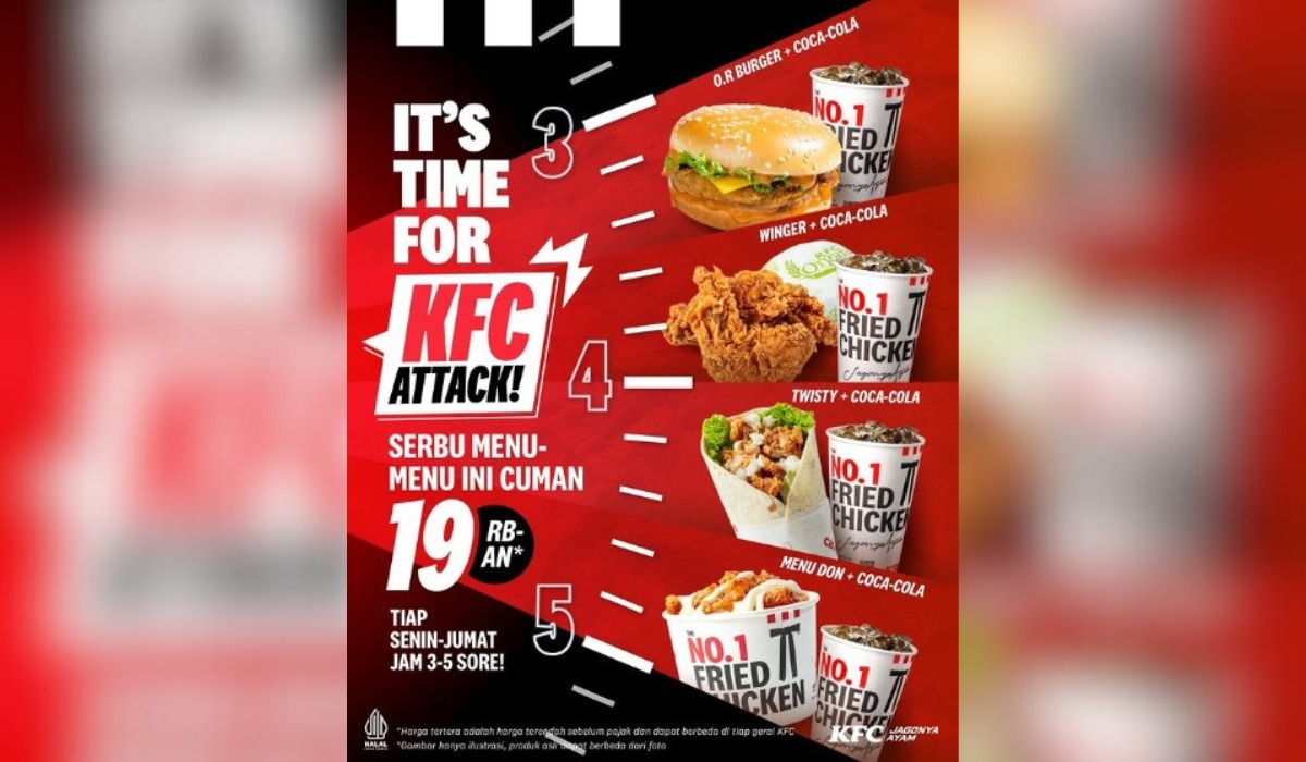 BURUAN! Ada Promo KFC ATTACK Dapetin 4 Pilihan Menu Spesial Harga Terjangkau