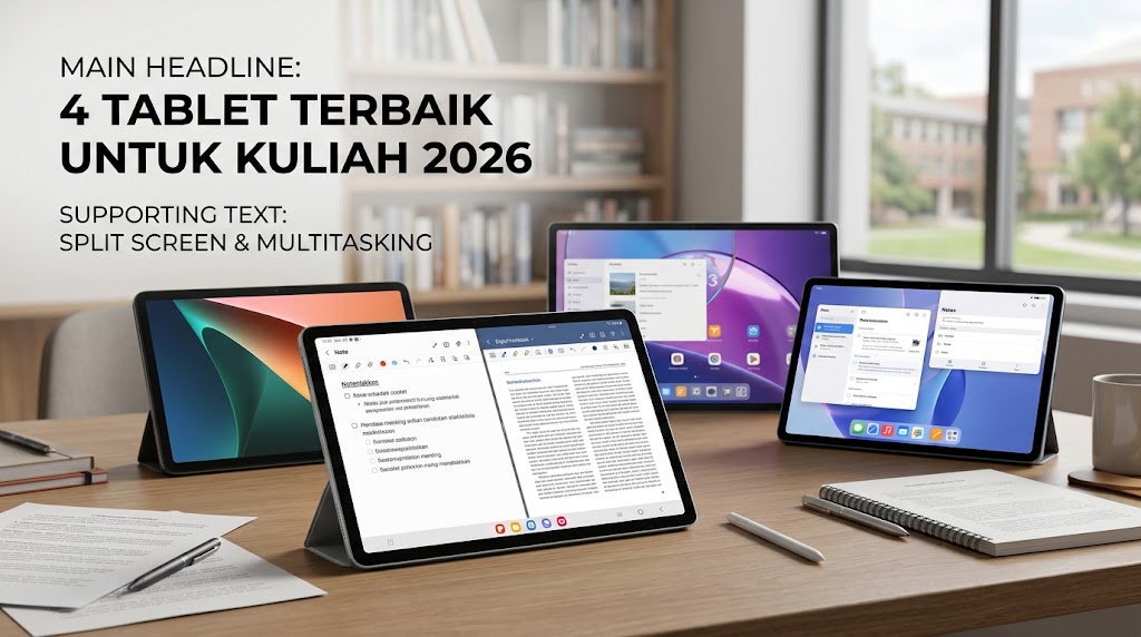 Nggak Perlu Bawa Laptop Berat! Ini 4 Pilihan Tablet Kuliah Terbaik yang Mendukung Split Screen dan Samsung DeX