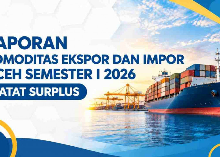Perdagangan Aceh Semester I 2026 Surplus USD105,4 Juta, Ekspor Didominasi Batu Bara