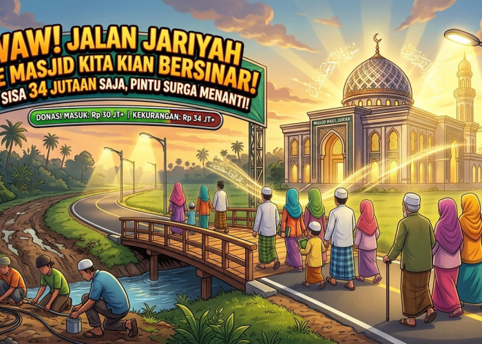 Cuma Sisa 34 Juta Lagi, Pintu Surga Jalur VIP Masjid Wadil Qur'an Ogan Ilir Siap Terbuka Lebar!