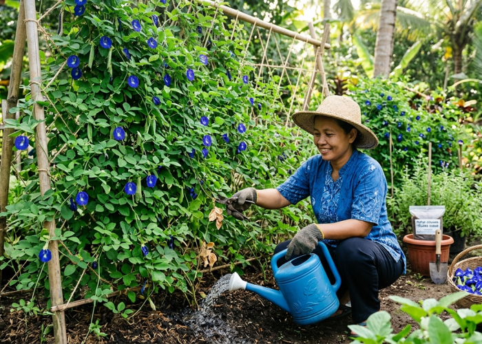 Cantik Sekaligus Kaya Manfaat, Begini Cara Menanam dan Merawat Bunga Telang di Pot atau Pekarangan