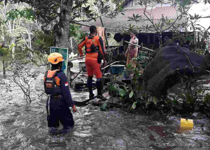 Sekayu Dikepung Banjir, Tim Rescue Basarnas Palembang Evakuasi Warga