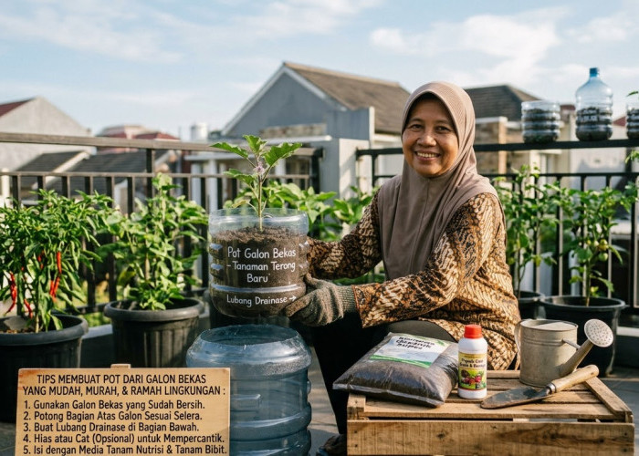 Jangan Dibuang Dulu! Ini Cara Sulap Galon Bekas Jadi Pot Bunga Unik dan Cantik Hemat Biaya