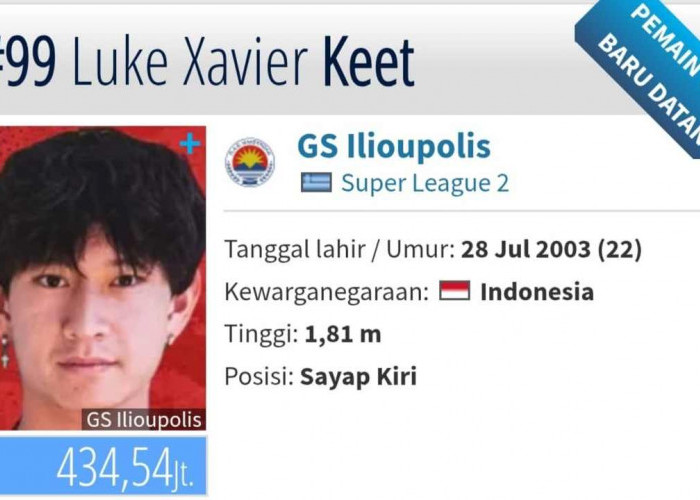  Cek Fakta: Benarkah Timnas Indonesia U-22 Panggil Winger Klub Yunani Luke Keet?