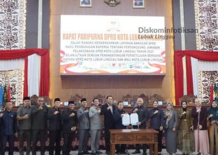 DPRD dan Pemkot Lubuklinggau Resmi Setujui Raperda Pertanggungjawaban APBD 2025