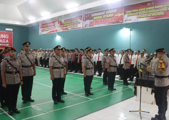 Kapolres Muba Pimpin Sertijab 5 Perwira Polisi, Ini Nama dan Jabatannya