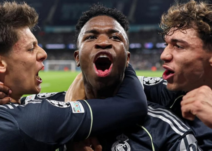 Manchester City 1-2 Real Madrid: Vinicius Amankan Tempat Perempat Final Silva Kartu Merah (1-5 agregat)