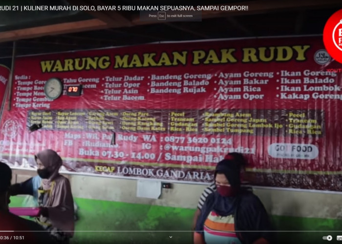 Warung Nasi Viral di Jawa Tengah, Makan Sepuasnya Cuma Bayar Rp5.000, Berada di Sukoharjo, Catat Alamatnya!