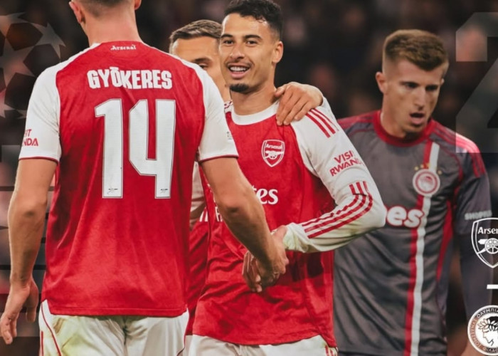 Arsenal 2-0 Olympiacos: Martinelli Kembali Cetak Gol dalam Kemenangan Liga Champions
