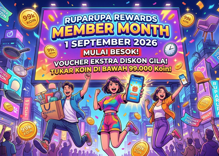 SIAP-SIAP HYSTERIA! ruparupa rewards MEMBER MONTH 1 September 2026: Voucher Melimpah dan Tukar Koin Murah!
