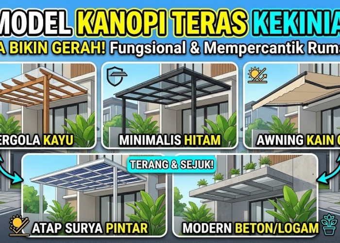 Ga Bikin Gerah! 5 Model Kanopi Teras Minimalis Kekinian yang Fungsional dan Mempercantik Tampilan Depan Rumah