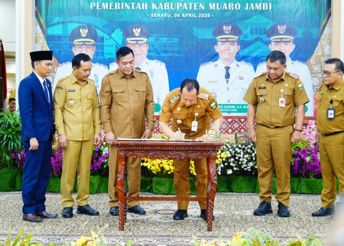 Atasi Permasalahan di Perbatasan, Pemkab Muba-Muaro Jambi Teken MoU Kerjasama