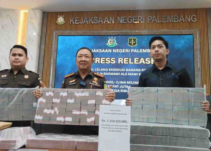 Lelang Barang Rampasan, Kejari Palembang Setor Rp5,25 Milyar ke Kas Negara!