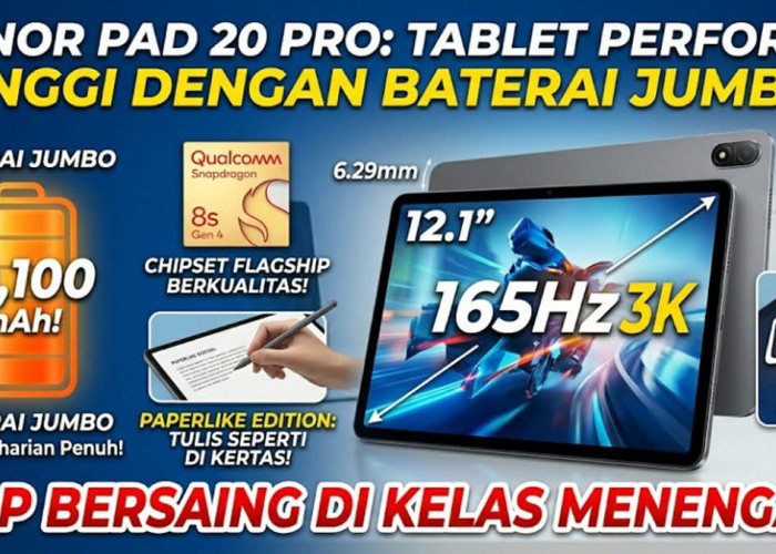 Layar Anti-Silau Serasa Kertas dan Refresh Rate 165 Hz? Ini Kehebatan Tablet Terbaru Honor yang Wajib Ditunggu