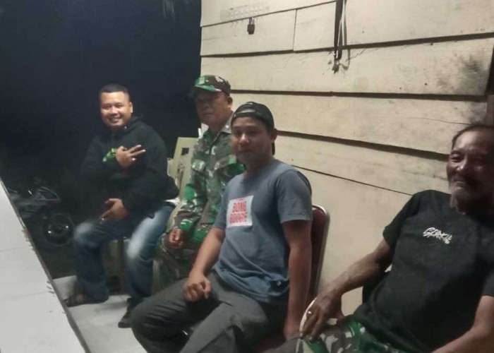 Gerebek Pos Ronda Malam, Aksi Solid Babinsa Koramil Pendopo dan Polsek Beri Rasa Aman Warga Empat Lawang