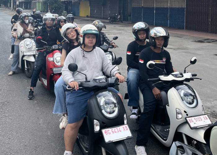 Komunitas Scoopy Palembang Ekspresikan Gaya Lewat City Rolling dan Fun Painting