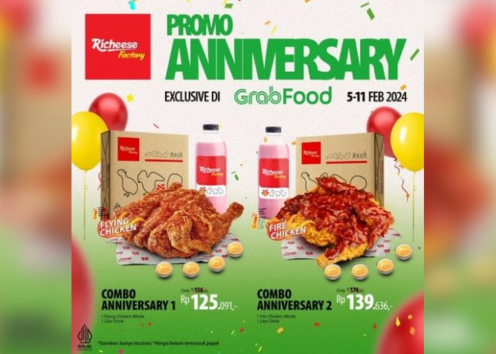 Promo Combo Anniversary di Richeese Factory mulai dari Rp125.000an Khusus Via GrabFood