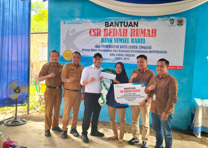 Wali Kota Lubuk Linggau Resmikan Rumah Bantuan CSR Bedah Rumah Bank Sumsel Babel di Cereme Taba