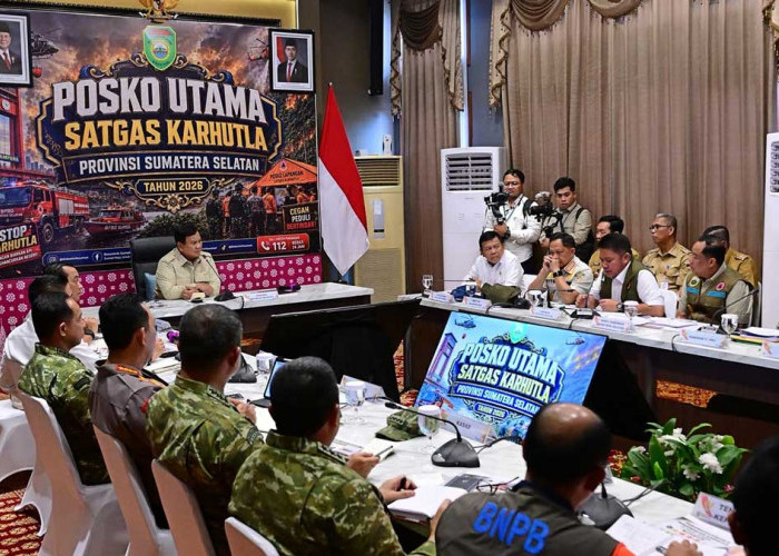 Gubernur Sumsel Paparkan Penanganan Karhutla, Presiden Prabowo Setujui Tambahan 500 Sumur Bor dan Ekskavator