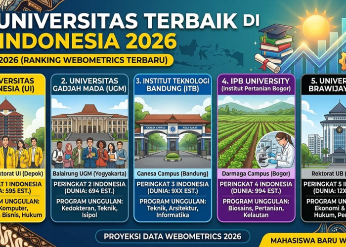 Kupas Tuntas Profil 5 Universitas Terbaik di Indonesia Versi Pemeringkatan Webometrics Terbaru