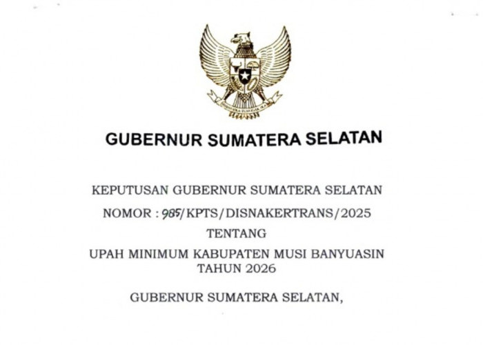 RESMI! Pemkab Muba Umumkan Penetapan UMK dan UMSK Tahun 2026, Ini Besarannya