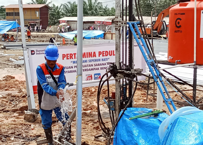 Sinergi Pertamina–Elnusa Hadirkan Sumur Air Bersih untuk Warga Terdampak Bencana di Sumatra