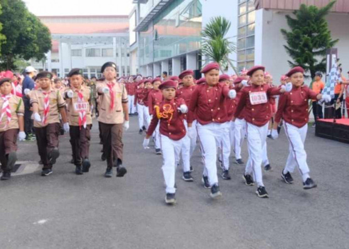 Meriah, Lomba Baris-berbaris Menyambut HUT Kemerdekaan RI Ke-79 di Muba